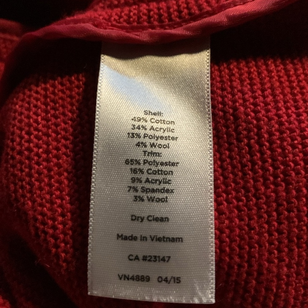 Talbots Vibrant Red Knit Sweater - Picture 4 of 4